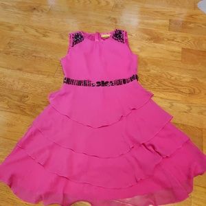 Nicole Miller hot pink party dress, size L